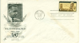 United States 1962 FDC  United Nations Dag Hammarskjold Secretary  General - 1991-2000