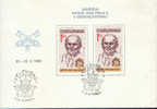 Tchecoslovaquie-FDC(carton) 1990-Visiter Le Pape Jean Paul II - FDC