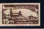 DR Württemberg 1920 Mi 273 Mng Dienstmarke Ulm Abschiedsausgabe - Mint