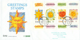 Ireland 1994 FDC Greetings Minisheet Flower And Sun - FDC