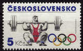 TCHECOSLOVAQUIE  N° 2603 **  JO 1984  Halterophilie - Weightlifting