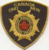 Strijklabel Insigne / Ecusson / Badge: Canada DND MDN Fire Department Service D´incendie - Firemen