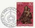 Weihnachten Neujahrs-Karte 1978 Fürstentum Liechtenstein 690 Karte O 10€ Christmas Skulptur Maria Mit Kind New Year Card - Liechtenstein