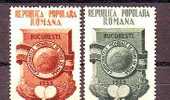 ROMANIA 1953 WORLD CAMPIONSHIP TENNIS DE TABLE MNH,OG,Mi 1423/1424. - Tischtennis