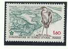 France 1981 Birds Oiseaux  Aves Heron Conservation Of Littoral Regions MNH - Marine Web-footed Birds