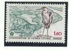France 1981 Birds Oiseaux  Aves Heron Conservation Of Littoral Regions MNH - Albatros
