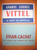 Buvard Vittel Grand Source Santé Bouteille Evian Cachat - Collections, Lots & Series