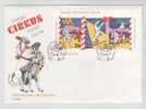 SWEDEN FDC 10-10-1987 Mini Sheet CIRCUS For 200 Years With Nice Cachet - FDC