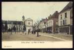 CPA  ANCIENNE- FRANCE- SELLES-SUR-CHER (41)- LA PLACE DU MARCHÉ COLORISÉE AVEC BELLE ANIMATION- COMMERCES - Selles Sur Cher