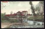 CPA  ANCIENNE- FRANCE- FEURS (42)- LA TUILERIE COLORISÉE DU PONT BAYARD- GROS PLAN-  BELLE ANIMATION- BROUETTE- LAVEUSE - Feurs