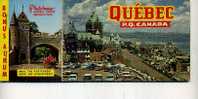 QUEBEC CARNET DE 8 VUES + MINI CARNET 8 VUES ANNEES 60/70 VOITURES - Québec - Château Frontenac