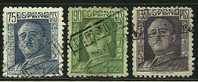● SPAGNA - 1946 / 47 - FRANCO - N. 748 / 750 Usati , Serie Completa - Cat. ? €  - Lotto 792 - Used Stamps