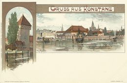 AK Konstanz Bodensee Zweibild-Farblitho Mutter ~1900 #08 - Mutter, K.