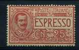 1903 Espresso Da Cent.25 Nr.1, Serie Completa Nuova (*) - Eilsendung (Eilpost)