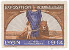 VIGNETTE EXPOSITION INTERNATIONALE DE LYON 1914 - Sonstige & Ohne Zuordnung