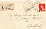 1943  LETTERA  RACCOMANDATA CON ANNULLO SORIANO CALABRO VIBO VALENTIA - Poststempel