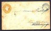 LETTRE ANCIENNE D'ALLEMAGNE-  ENTIER POSTAL EN  RELIEF DE  HANNOVRE- DATE A DETERMINER- CAD BLEU - Hannover