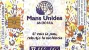 AND-127 TARJETA DE ANDORRA MANOS UNIDAS - Andorre