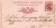 1890 CARTOLINA CON ANNULLO NAPOLI FERROVIA - Entero Postal