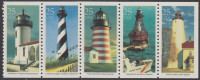 !a! USA Sc# 2474a MNH BOOKLET-PANE(5) - Lighthouses - 3. 1981-...