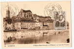 89 Auxerre L Eglise Saint Germain Et L Hopital Au Bord De L Yonne Journée Du Timbre 29 06 1946 - 1940-1949