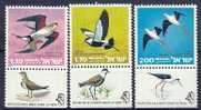 Israel 1975 Birds Oiseaux  Aves Plover Stilt Aves Marinas Marine  Protected Wild Birds MNH - Marine Web-footed Birds