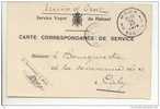 CP Correspondance Service Voyer Hainaut 1919  >> - Lettres & Documents