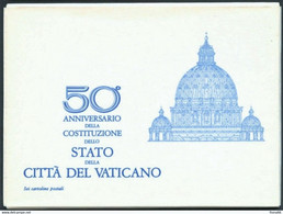 1979 KIT 6 Cartoline Postali 50°Anniversario Costituzione Stato Vaticano ANNULLATE - Postal Stationeries