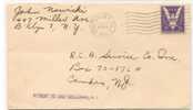 US - 3 -   1945 COVER From BROOKLYN To CAMDEN , Missent To LOCH SHELDRAKE Violet Alongside Cancel At Front - CDS AT BACK - Cartas & Documentos