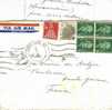 Lettre De Saint Louis 1968 Avec  6 Timbres Divers Pour La France Et Correspondance - Lettres & Documents