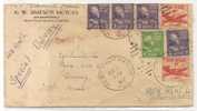 US - 3 -  1947 AIR MAIL SPECIAL DELIVERY COVER With  From WEST PALM BEACH To QUINCY, MASS - Briefe U. Dokumente