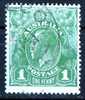 Australia 1926 King George V Small Multiple Watermark 1d Sage-Green P14 Used - Actual Stamp - Centred High - SG86 - Used Stamps