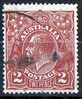 Australia 1926 King George V Small Multiple Watermark 2d Red-brown P14 Used - Actual Stamp - SG89 - Usados