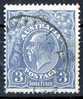 Australia 1926 King George V Small Multiple Wmk 3d Dull Ultramarine P14 Used - Actual Stamp - SG90 - Used Stamps