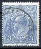 Australia 1926 King George V Small Multiple Wmk 3d Dull Ultramarine P14 Used - Actual Stamp - SG90 - Oblitérés