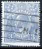 Australia 1926 King George V Small Multiple Wmk 3d Dull Ultramarine P14 Used - Actual Stamp - Line Cancel - SG90 - Oblitérés