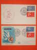 FRANCE 1er JOUR 1961-Paire N°1309/10 Europa Sur 2 Enveloppes.  Superbe - 1961