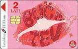 Latvia, Lettland , Lettonia  VALENTINE DAYS  - Kiss  2003 Year Used Phonecard - Lettland