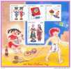 Kite,top,puppet,doll,clay   Toys,headwear,children, Milk Bottle,miniature Sheet, India - Ongebruikt