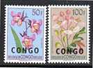 CONGO BELGE - N°398/9  ** (1960) Fleurs - Nuevos