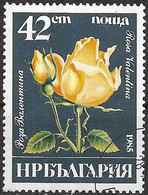 BULGARIA 1985 Roses - 42s - "Valentina FU - Used Stamps