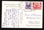 ROMANIA  1951 NICE FRANKING ON PC 2 STAMP. - Covers & Documents