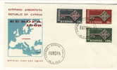 CYPRUS FDC MICHEL 307/09 EUROPA 1968 - 1968