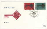 BELGIUM FDC MICHEL 1511/12 EUROPA 1968 - 1968