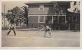 Men Play Tennis On C1920s Vintage Amateur Real Photo Postcard - Tennis