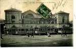 Paris  XIV GARE MONTPARNASSE NOMBREUX TRAMWAYS TRAMWAY PPC 114 EN 1905 PERSONNAGES - District 10