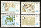 1984 Hong Kong OLD MAPS 4V - Unused Stamps