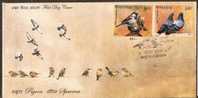 India 2010 Pigeon And Sparrow Birds Animals 2v FDC Inde Indien - Briefe U. Dokumente