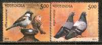 India 2010 Pigeon And Sparrow Birds Animals Fauna 2v MNH Inde Indien - Nuevos