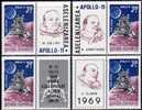 Astronaut 1. Mensch Auf Dem Mond 1969 Rumänien 2781 Zf1-4 Out Block 72 ** 10€ Apollo 11 USA Bf Bloc Se-tenant Of Romania - Verzamelingen